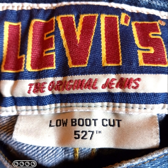 Levi's Low Boot Cut Vintage Distressed Blue Jeans - Picture 12 of 16
